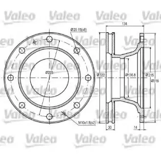 Тормозной диск VALEO 187060