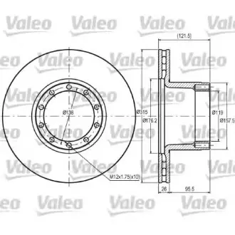 Тормозной диск VALEO 187078