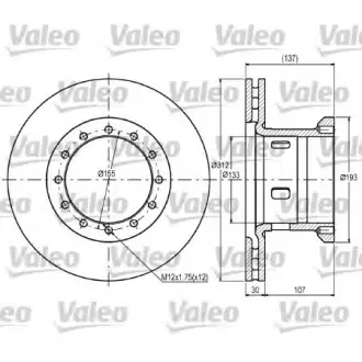 Тормозной диск VALEO 187079