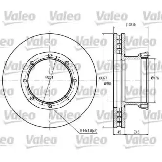 Тормозной диск VALEO 187084