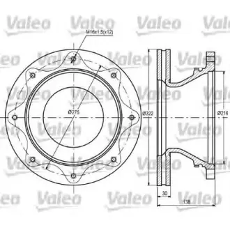 Тормозной диск VALEO 187085