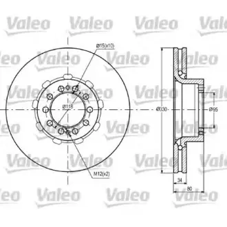 Тормозной диск VALEO 187090