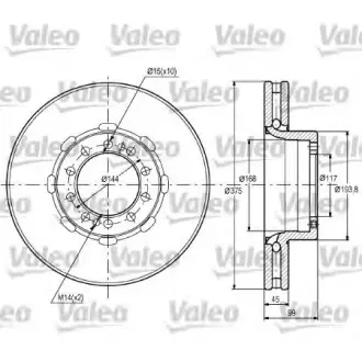 Тормозной диск VALEO 187093