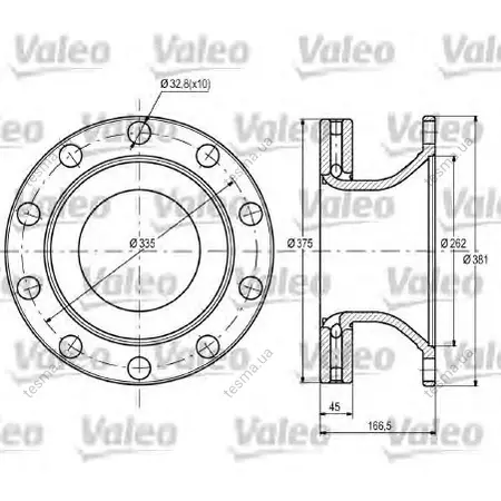 Тормозной диск VALEO 187095 (фото 1)