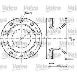 Тормозной диск VALEO 187095