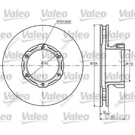 Тормозной диск VALEO 187105 (фото 1)
