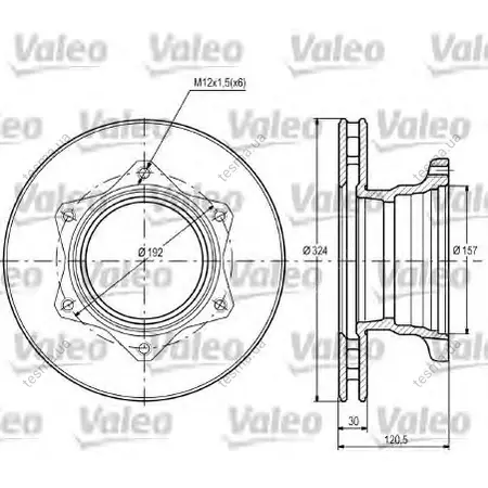 Тормозной диск VALEO 187109 (фото 1)