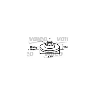 Тормозной диск VALEO 187130