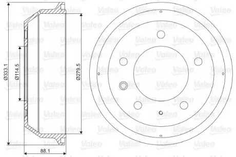 Тормозной барабан VALEO 237004