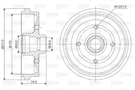 Тормозной барабан VALEO 237009