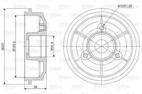 Тормозной барабан VALEO 237010