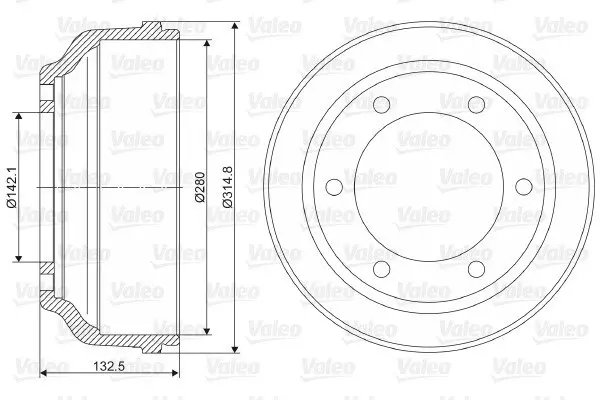 Тормозной барабан VALEO 237015 (фото 1)