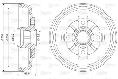 Тормозной барабан VALEO 237025