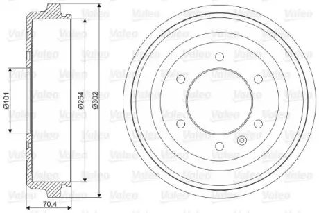 Тормозной барабан VALEO 237029