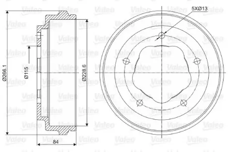 Тормозной барабан VALEO 237038