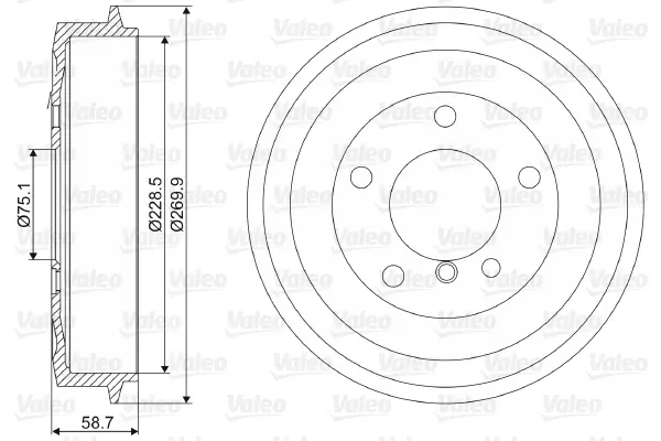Тормозной барабан VALEO 237042 (фото 1)