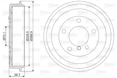 Тормозной барабан VALEO 237042