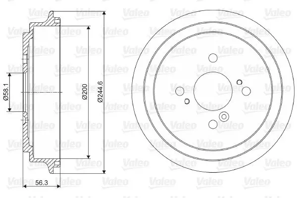 Тормозной барабан VALEO 237044 (фото 1)
