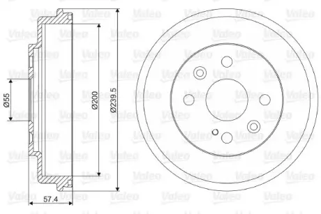 Тормозной барабан VALEO 237046