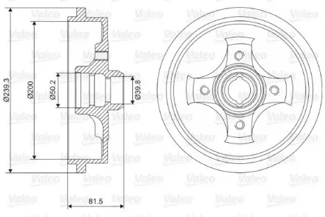 Тормозной барабан VALEO 237049