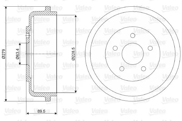 Тормозной барабан VALEO 237053 (фото 1)
