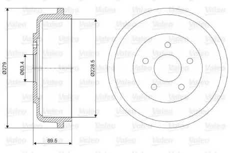 Тормозной барабан VALEO 237053