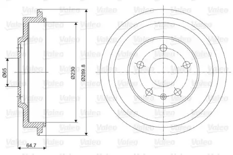 Тормозной барабан VALEO 237054