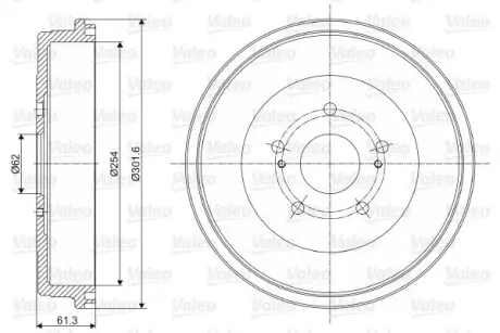 Тормозной барабан VALEO 237063