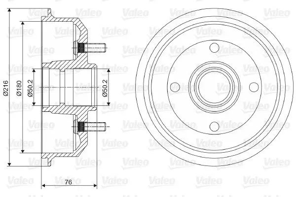 Тормозной барабан VALEO 237066 (фото 1)