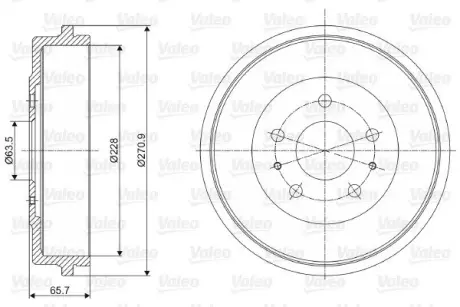 Тормозной барабан VALEO 237069