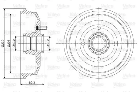 Тормозной барабан VALEO 237070