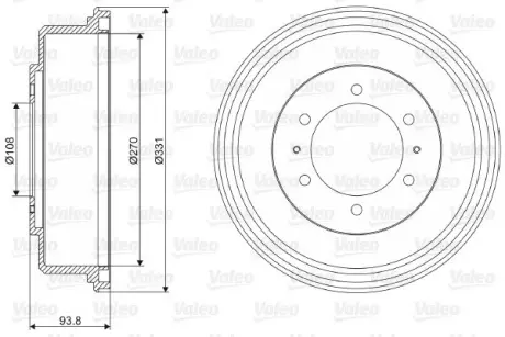 Тормозной барабан VALEO 237071