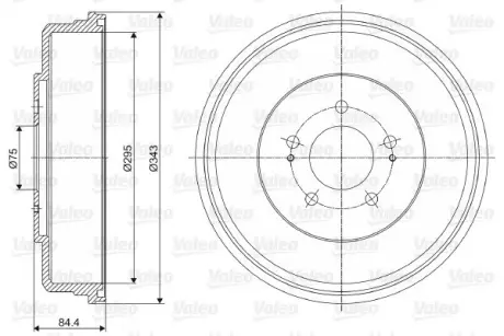 Тормозной барабан VALEO 237078