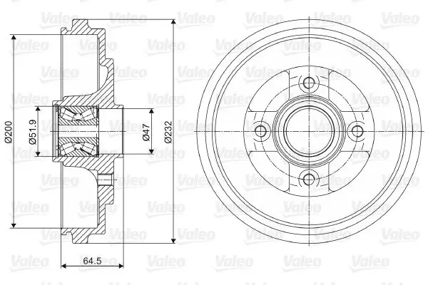 Тормозной барабан VALEO 237079 (фото 1)