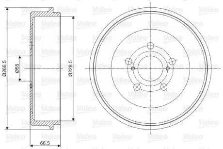 Тормозной барабан VALEO 237084