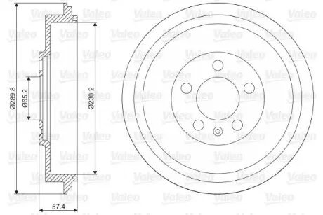 Тормозной барабан VALEO 237085