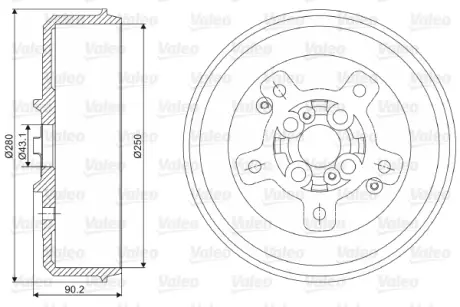 Тормозной барабан VALEO 237087