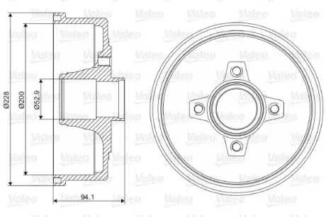 Тормозной барабан VALEO 237098