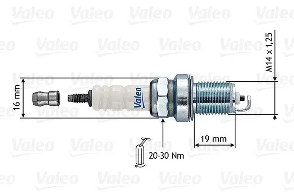 Свеча зажигания VALEO 246872 (фото 1)