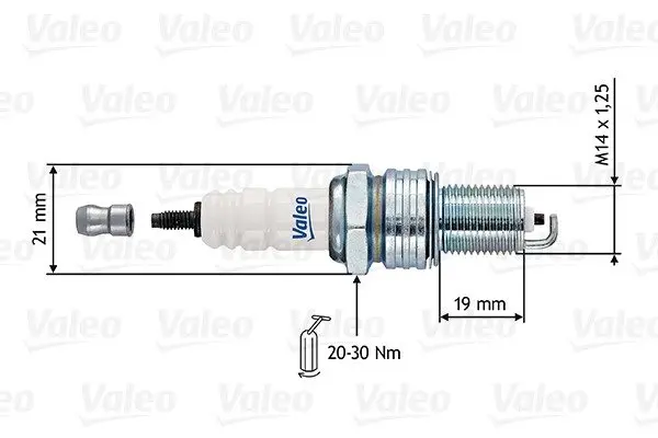Свеча зажигания VALEO 246908 (фото 1)