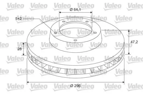 Тормозной диск VALEO 297186