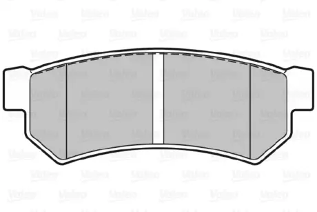 Гальмівні колодки дискові CHEVROLET Lacetti/Nubira "1,4-2,0 "R "05-11 VALEO 301343