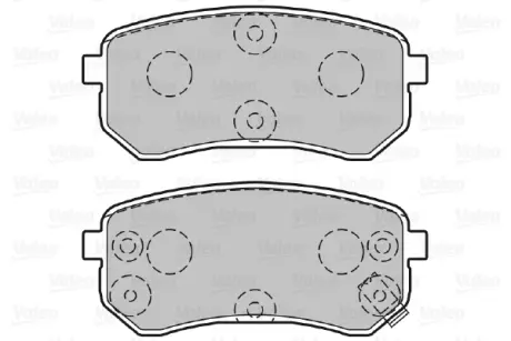Гальмівні колодки дискові HYUNDAI/KIA i10/Picanto "1,0-1,2 "R "04-17 VALEO 301706
