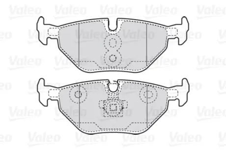 Гальмівні колодки дискові BMW/MG/ROVER/SAAB 3/Z1/Z4/ZT/75/9-5 "1,6-4,6 "R "88-09 VALEO 301753