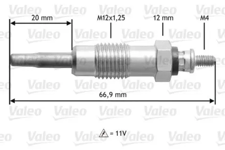 Glow plug. Свеча накаливания VALEO 345111