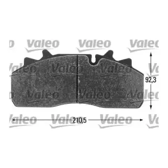 Комплект тормозных колодок, дисковый тормоз VALEO 541694