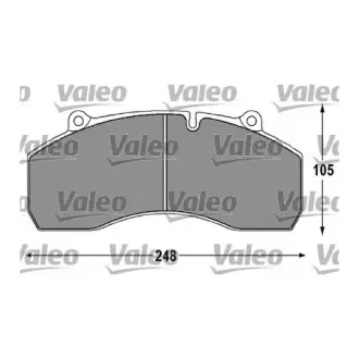 Комплект тормозных колодок, дисковый тормоз VALEO 541695