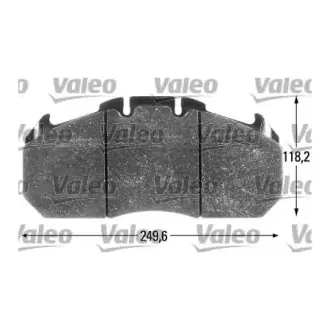 Комплект тормозных колодок, дисковый тормоз VALEO 541699