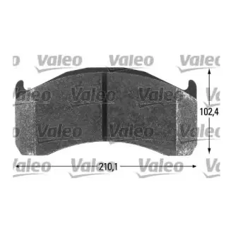 Комплект тормозных колодок, дисковый тормоз VALEO 541702