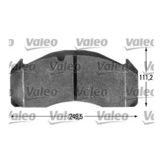 Комплект тормозных колодок, дисковый тормоз VALEO 541703